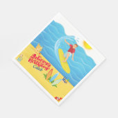 Geburtstag surfen serviette (Ecke)