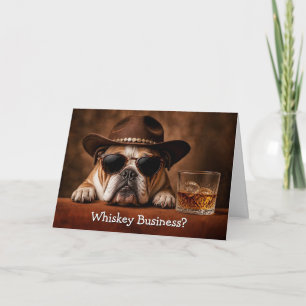 Geburtstag Süß und lustig Country Western Bulldogg Karte