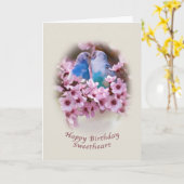 Geburtstag, Süße, Liebende Parakeets Karte (Gelbe Blume)
