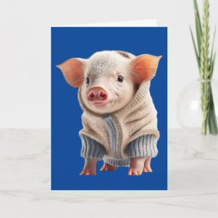 GEBURTSTAG SÜßES SCHWEIN HALLO GRUßKARTE KARTE