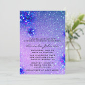Geburtstag Sweet 16. Holographic Glitzer Wedding Einladung (Stehend Vorderseite)