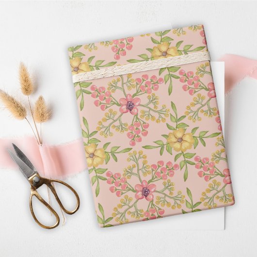 Geburtstag Sweet 16 Niedliche, Hübsche Rosa Blume Geschenkpapier