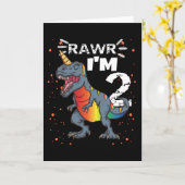 Geburtstag T Rex Dinosaurier Karte (Gelbe Blume)