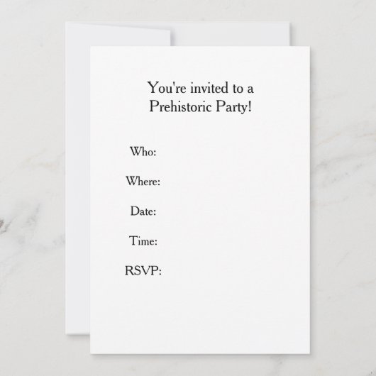 Geburtstag T-Rex Einladung (Rückseite)