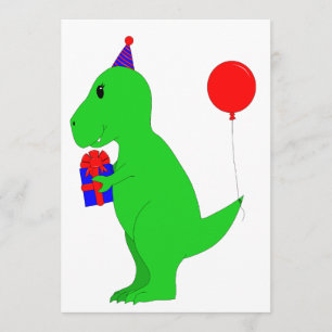 Geburtstag T-Rex Einladung