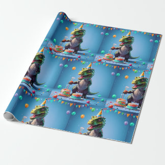 Geburtstag T-Rex Geschenkpapier