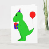 Geburtstag T-Rex Karte (Vorderseite)