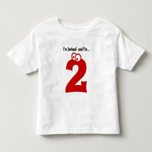 Geburtstag-T-Shirt für zwei Jährig-Spaß-Rot-Zah Kleinkind T-shirt