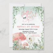 Geburtstag tanzen und wirbeln, Party Garten Einladung (Vorderseite)