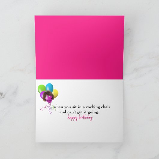 Geburtstag Teddy Bear Alter Spaß Karte (Innenseite)