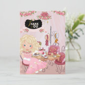 Geburtstag Tee Party 1 Danke Karte (Stehend Vorderseite)