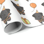 Geburtstag Tier Niedlich Labrador Kindergeburtstag Geschenkpapier (Rolleneckpunkt)