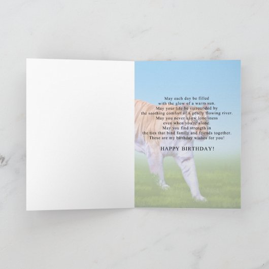 Geburtstag, Tiger Walking Karte (Innenseite)