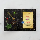 Geburtstag, Tochter, Abstrakte Galaxie, farbenfroh Karte (Innenseite)