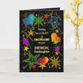 Geburtstag, Tochter, Abstrakte Galaxie, farbenfroh Karte (Gelbe Blume)