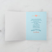 Geburtstag, Tochter, Aquarellvögel und Blume Karte (Innenseite)