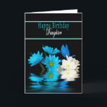 GEBURTSTAG - TOCHTER - BLAUE BLUMEN AUF SCHWARZEM KARTE<br><div class="desc">Schöne Blumenkarte mit steifem Kontrast des Schwarzen und der Blues - ANMERKUNG:  auch verfügbar auch in den Geburtstagen,  danke und beten für Sie (der Tag der Mutter)</div>