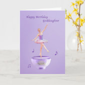 Geburtstag, Tochter, Musikbox Ballerina Karte (Gelbe Blume)
