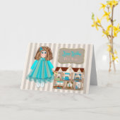 Geburtstag, Tochter, Puppe & Dollhouse, Karte (Gelbe Blume)