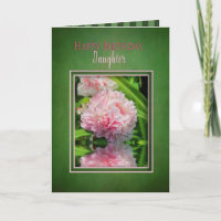 Geburtstag, Tochter, rosa Pfingstrosen und