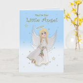 Geburtstag, Tochter, unser kleiner Engel, Blonde A Karte (Gelbe Blume)