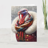 Geburtstag Tom Türkei mit Winterkittel Karte (Vorderseite)