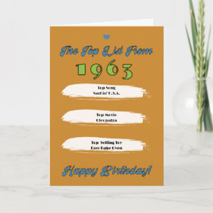 Geburtstag Top-Liste 1963 Karte