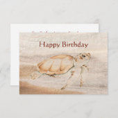 Geburtstag Total Phantastisch Fuchs Schildkrötenti Dankeskarte (Vorne/Hinten)