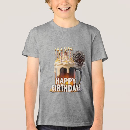 Geburtstag Tri-Blend Shirt (Vorderseite)
