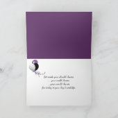 Geburtstag Tulip Bouquet und Weinglas Karte (Innenseite)