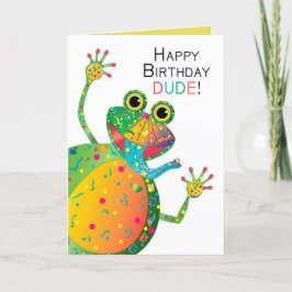 Geburtstag, TYP, Frosch, Kaleidoskop Karte