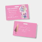 Geburtstag und Geburtstag Ausweis (Vorder- & Rückseite)