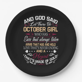 Geburtstag| Und Gott sagte Gelassen Es gibt Oktobe Pappteller