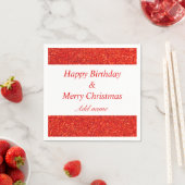 Geburtstag und Weihnachten Serviette (Beispiel)