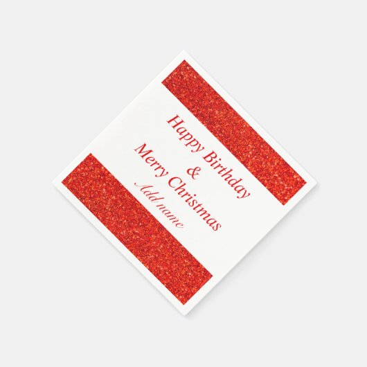 Geburtstag und Weihnachten Serviette (Ecke)