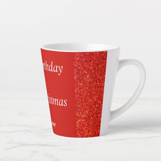 Geburtstag und Weihnachtsfeier Milchtasse (Rechts)