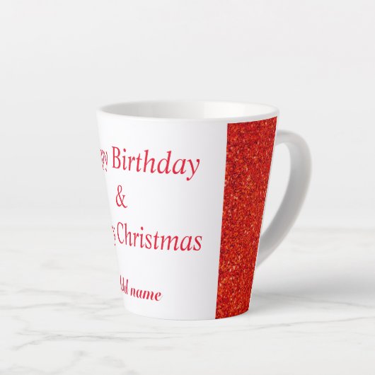 Geburtstag und Weihnachtsfeier Milchtasse (Rechte Ecke)