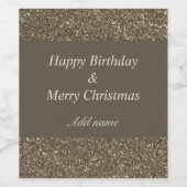 Geburtstag und Weihnachtsgeschenk Weinetikett (Einzelnes Label)