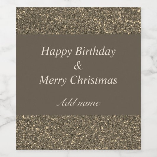 Geburtstag und Weihnachtsgeschenk Weinetikett (Einzelnes Label)