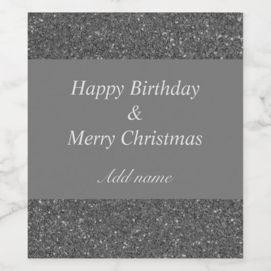 Geburtstag und Weihnachtsgeschenk Weinetikett (Einzelnes Label)