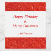 Geburtstag und Weihnachtsgeschenk Weinetikett (Einzelnes Label)