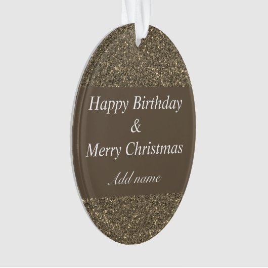 Geburtstag und Weihnachtsgeschmack Ornament (Vorderseite)