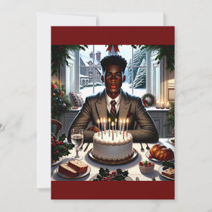 Geburtstag und Weihnachtswünsche Feiertagskarte