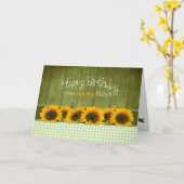 Geburtstag - UNSERE MUTTER - Sonnenblumen und Karte (Gelbe Blume)