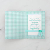 Geburtstag, unsere Tochter, Garden Blume, Gingham Karte (Innenseite)