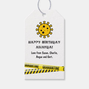 Geburtstag unter Quarantäne-Lockdown Geschenkanhänger