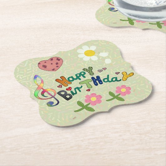 Geburtstag Untersetzer (angewinkelt)