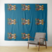 Geburtstag unterstützt von Dog Love Design Wandteppich (Beispiel (Horizontal))