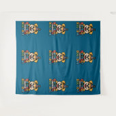 Geburtstag unterstützt von Dog Love Design Wandteppich (Vorderseite (Horizontal))