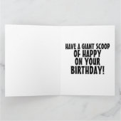 GEBURTSTAG VANILLA ICE CREAM GREETCARD KARTE (Innenseite)